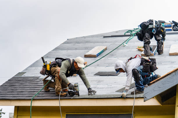 Professional Gutter Installation technician working in Weldon, IA